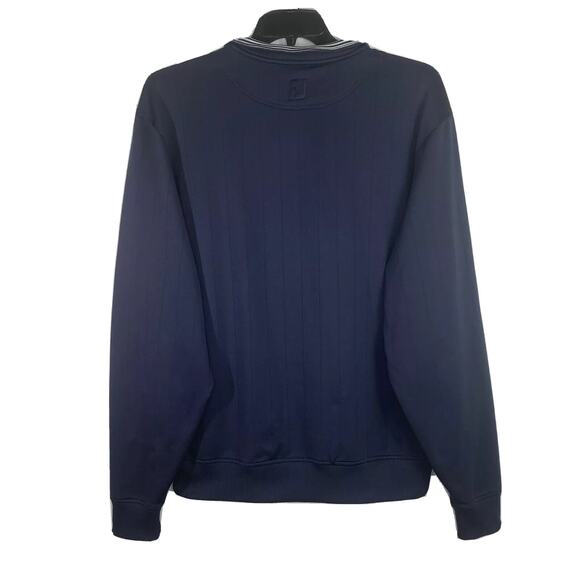 Footjoy Large Mens Blue Golf Longsleeve Pullover Gathered Waist Collared Casual - Picture 3 of 9